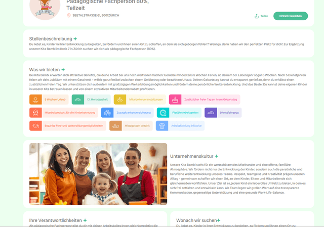 Eltern teilen ihr Familien-Profil mit deiner Kita